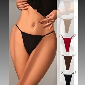 COTTON High Cut String Thong Panty 5pc
